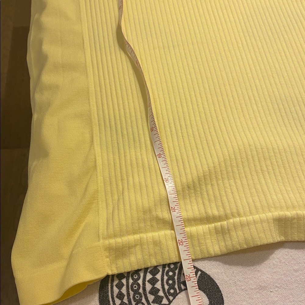 Athleta Sunny Yellow Ribbed Tee - Picture 3 of 9